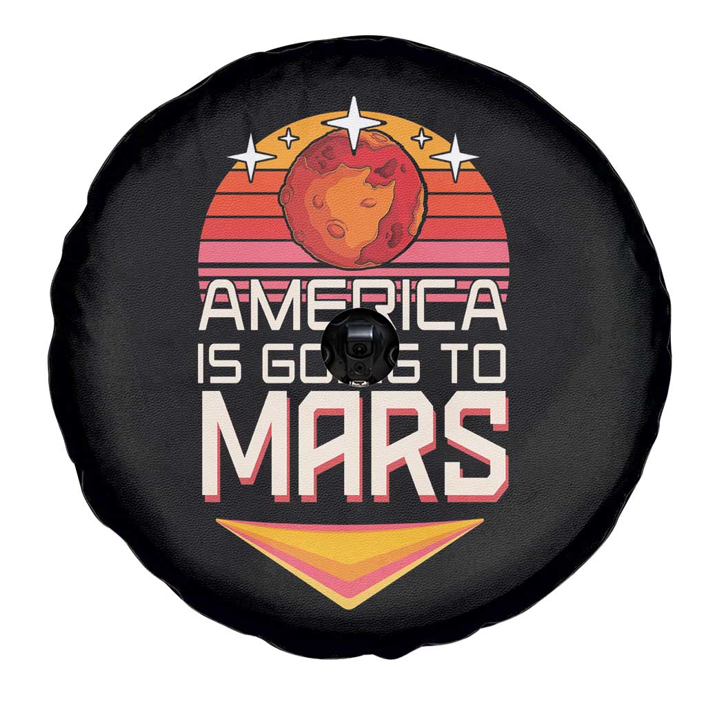 Trump 2025 Spare Tire Cover America Is Going To Mars Funny USA Patriotic Party TS02 Print Your Wear