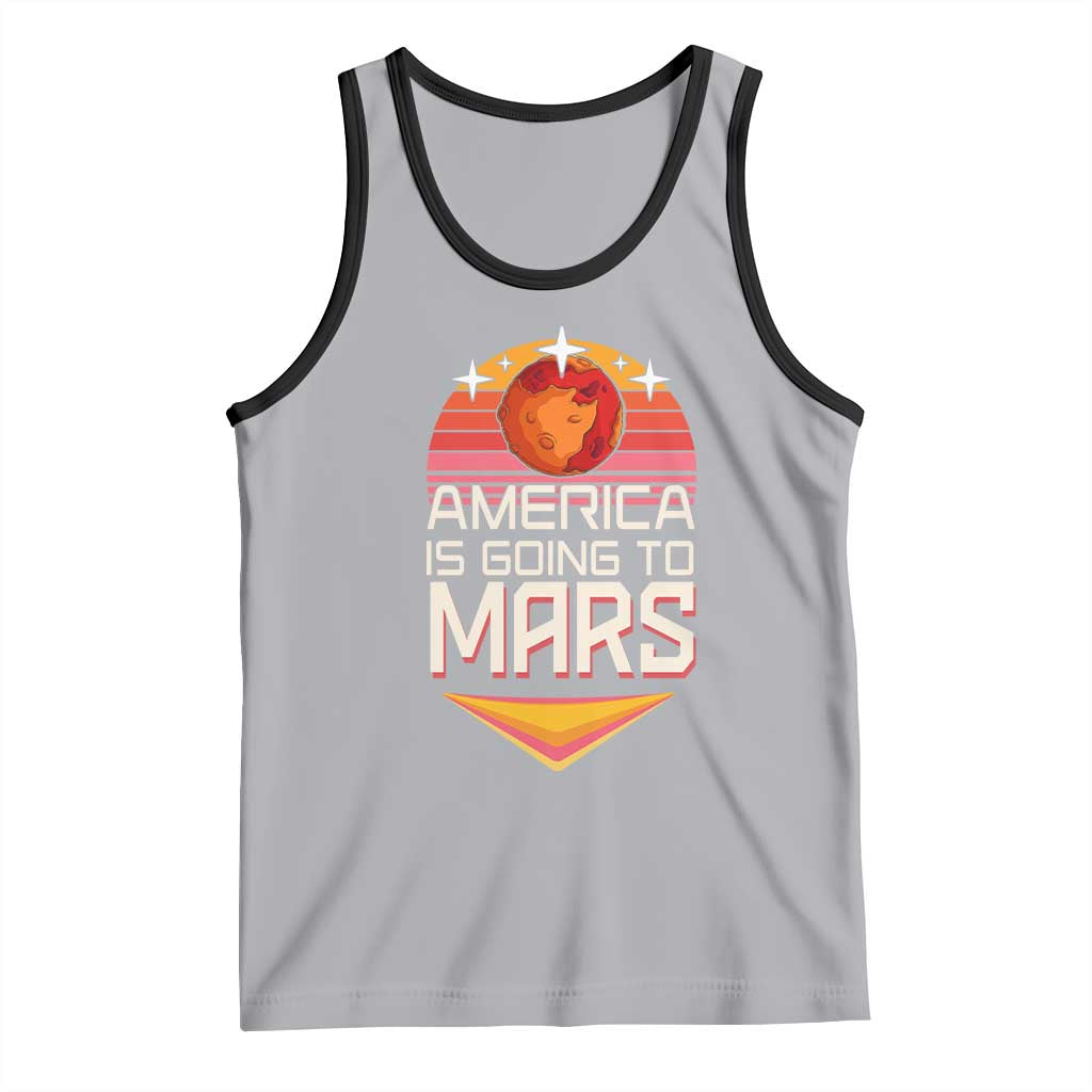 Trump 2025 Tank Top America Is Going To Mars Funny USA Patriotic Party TS02 Athletic Heather Black Print Your Wear
