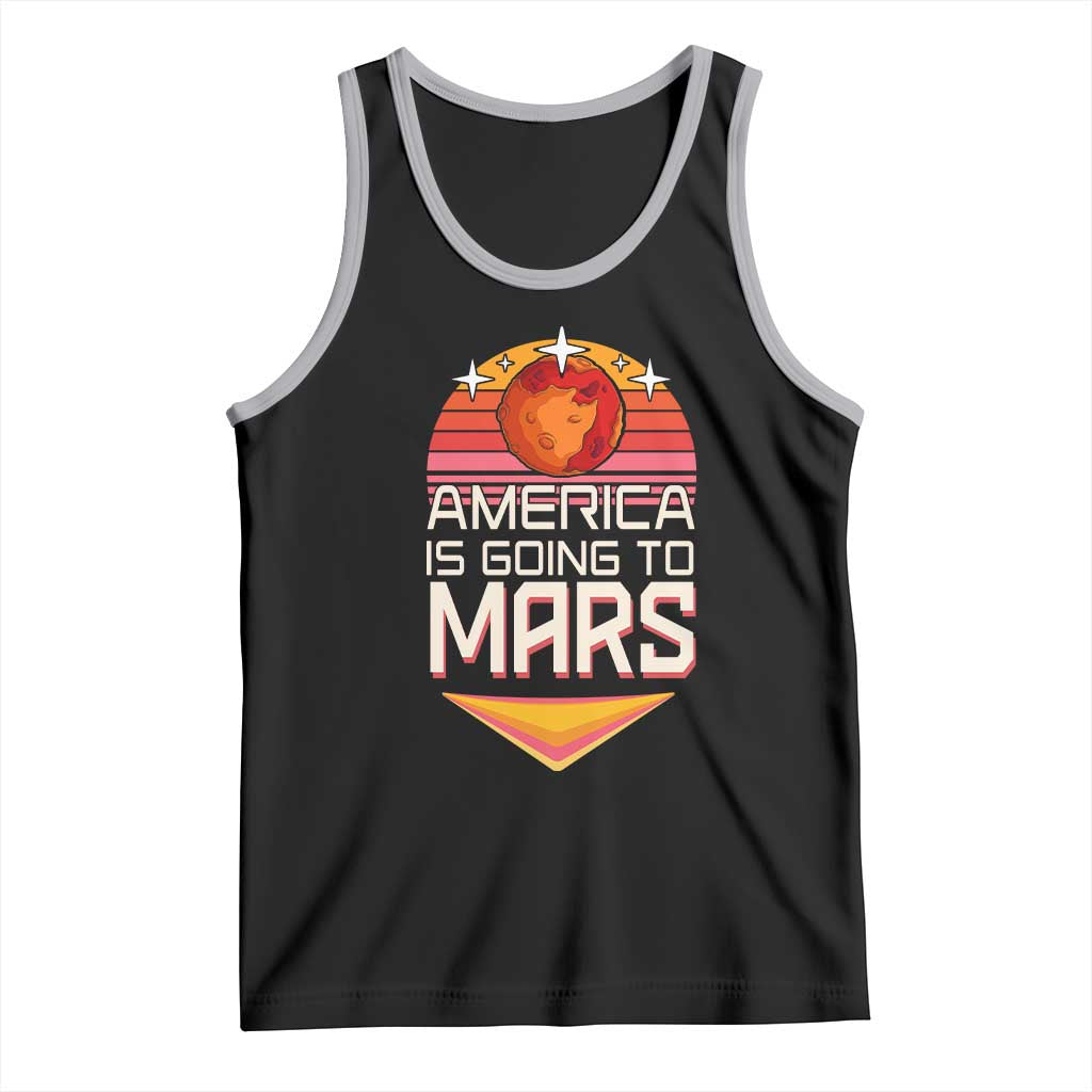 Trump 2025 Tank Top America Is Going To Mars Funny USA Patriotic Party TS02 Black Athletic Heather Print Your Wear