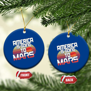 Trump 2025 Ceramic Ornament America Is Going To Mars Funny USA Patriotic Retro TS02 1pc Blue Print Your Wear