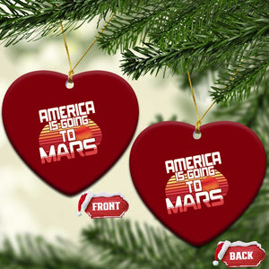 Trump 2025 Ceramic Ornament America Is Going To Mars Funny USA Patriotic Retro TS02 Print Your Wear