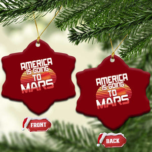 Trump 2025 Ceramic Ornament America Is Going To Mars Funny USA Patriotic Retro TS02 Print Your Wear