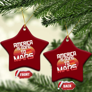 Trump 2025 Ceramic Ornament America Is Going To Mars Funny USA Patriotic Retro TS02 Print Your Wear