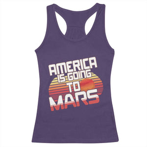 Trump 2025 Racerback Tank Top America Is Going To Mars Funny USA Patriotic Retro TS02 Purple Print Your Wear
