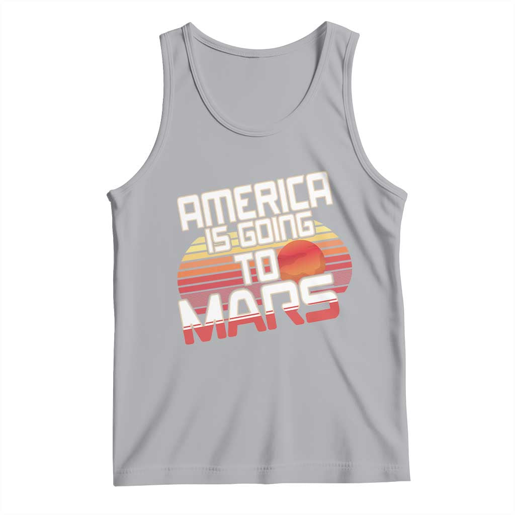 Trump 2025 Tank Top America Is Going To Mars Funny USA Patriotic Retro TS02 Athletic Heather Print Your Wear