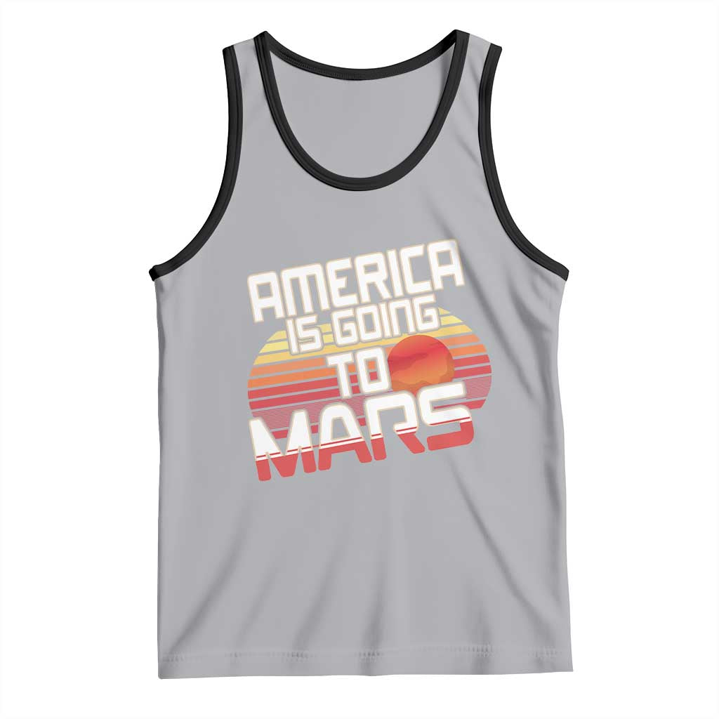 Trump 2025 Tank Top America Is Going To Mars Funny USA Patriotic Retro TS02 Athletic Heather Black Print Your Wear