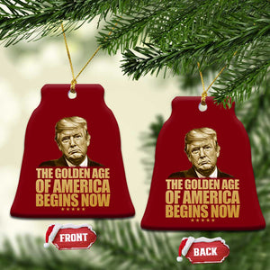 Trump 2025 Ceramic Ornament Golden Age Of America Begins Now Inauguration Speech TS02 Print Your Wear