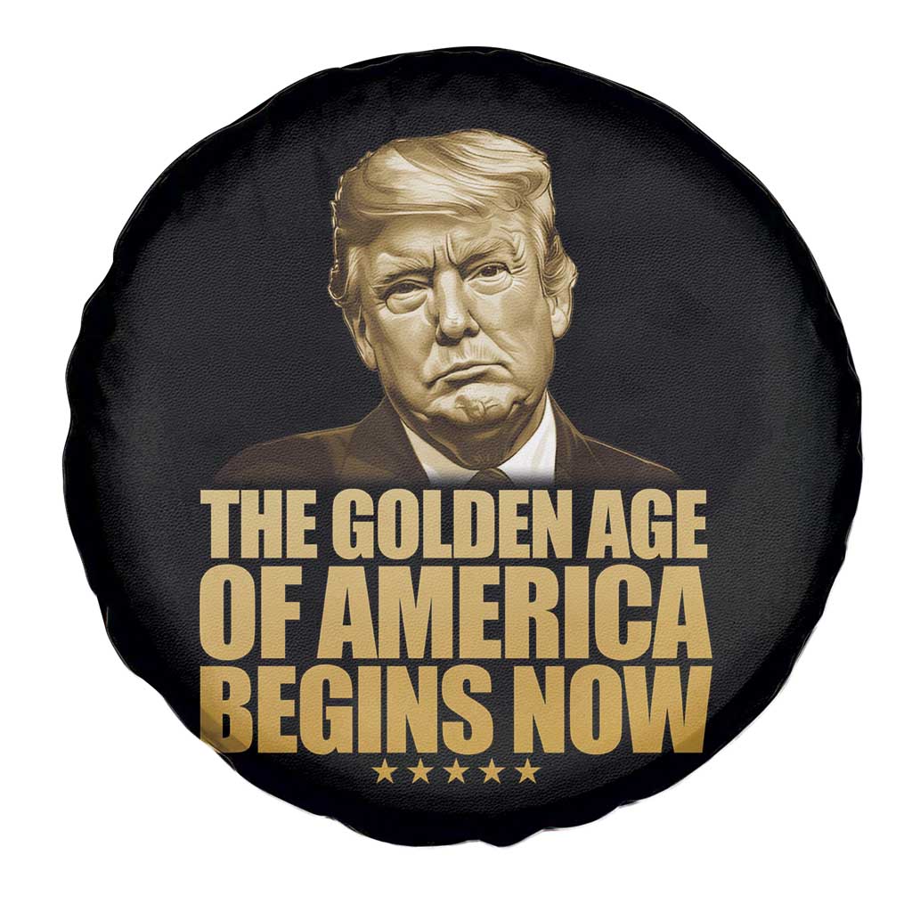 Trump 2025 Spare Tire Cover Golden Age Of America Begins Now Inauguration Speech TS02 Print Your Wear