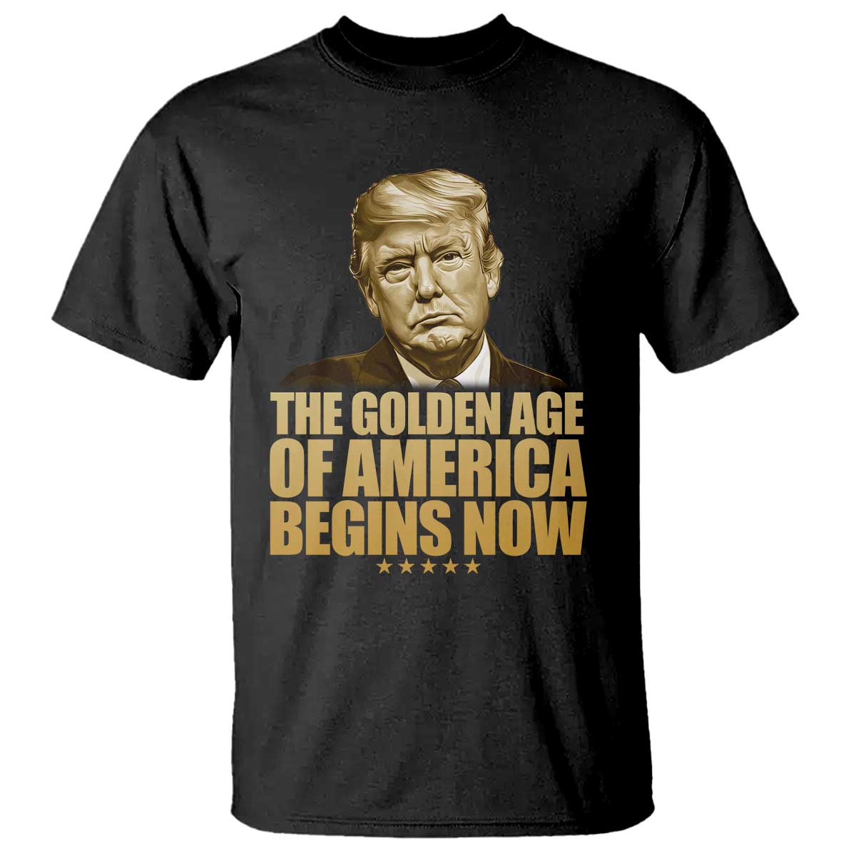 Trump 2025 T Shirt Golden Age Of America Begins Now Inauguration Speech TS02 Black Print Your Wear
