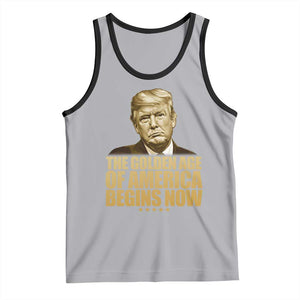 Trump 2025 Tank Top Golden Age Of America Begins Now Inauguration Speech TS02 Athletic Heather Black Print Your Wear