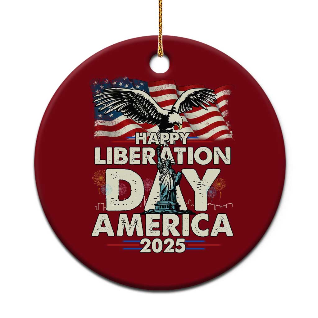 Trump 2025 Ceramic Ornament Happy Liberation Day 2025 Trump January 20Th 2025 TS02 1pc Red Print Your Wear