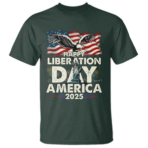 Trump 2025 T Shirt Happy Liberation Day 2025 Trump January 20Th 2025 TS02 Dark Forest Green Print Your Wear