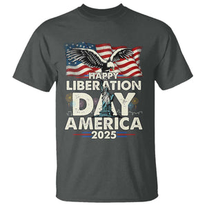 Trump 2025 T Shirt Happy Liberation Day 2025 Trump January 20Th 2025 TS02 Dark Heather Print Your Wear