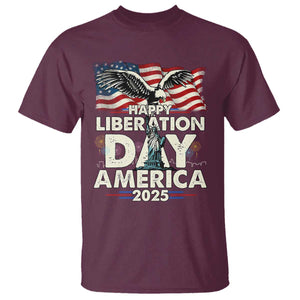 Trump 2025 T Shirt Happy Liberation Day 2025 Trump January 20Th 2025 TS02 Maroon Print Your Wear