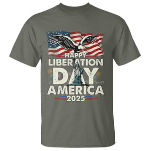 Trump 2025 T Shirt Happy Liberation Day 2025 Trump January 20Th 2025 TS02 Military Green Print Your Wear