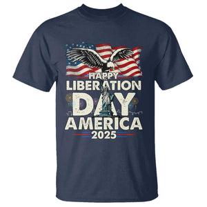Trump 2025 T Shirt Happy Liberation Day 2025 Trump January 20Th 2025 TS02 Navy Print Your Wear