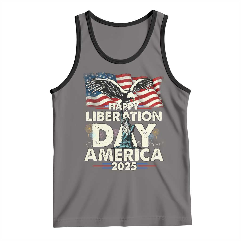 Trump 2025 Tank Top Happy Liberation Day 2025 Trump January 20Th 2025 TS02 Deep Heather Black Print Your Wear