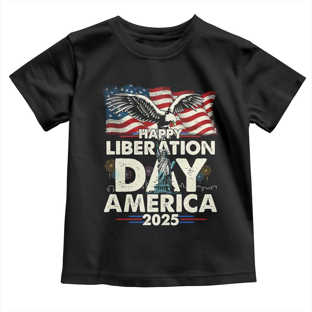 Trump 2025 Toddler T Shirt Happy Liberation Day 2025 Trump January 20Th 2025 TS02 Black Print Your Wear