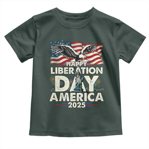 Trump 2025 Toddler T Shirt Happy Liberation Day 2025 Trump January 20Th 2025 TS02 Dark Forest Green Print Your Wear