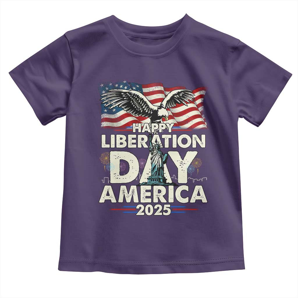 Trump 2025 Toddler T Shirt Happy Liberation Day 2025 Trump January 20Th 2025 TS02 Purple Print Your Wear