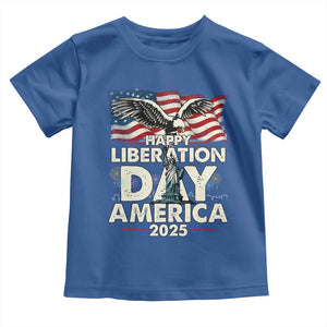 Trump 2025 Toddler T Shirt Happy Liberation Day 2025 Trump January 20Th 2025 TS02 Royal Blue Print Your Wear