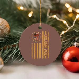 Trump 2025 Ceramic Ornament New Golden Age Of America 47th President TS02 1pc Mocha Print Your Wear