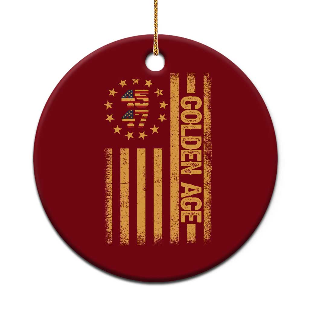 Trump 2025 Ceramic Ornament New Golden Age Of America 47th President TS02 1pc Red Print Your Wear