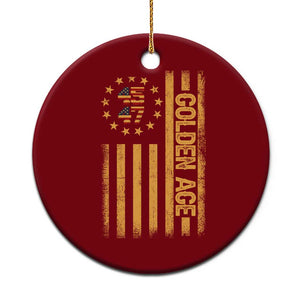 Trump 2025 Ceramic Ornament New Golden Age Of America 47th President TS02 1pc Red Print Your Wear