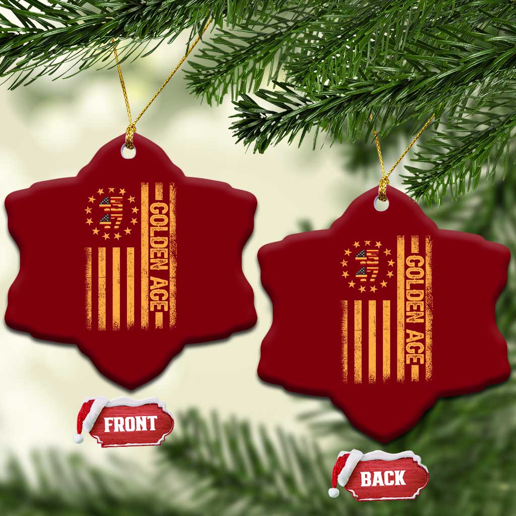 Trump 2025 Ceramic Ornament New Golden Age Of America 47th President TS02 Print Your Wear