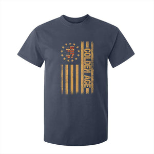 Trump 2025 T Shirt For Kid New Golden Age Of America 47th President TS02 Navy Print Your Wear