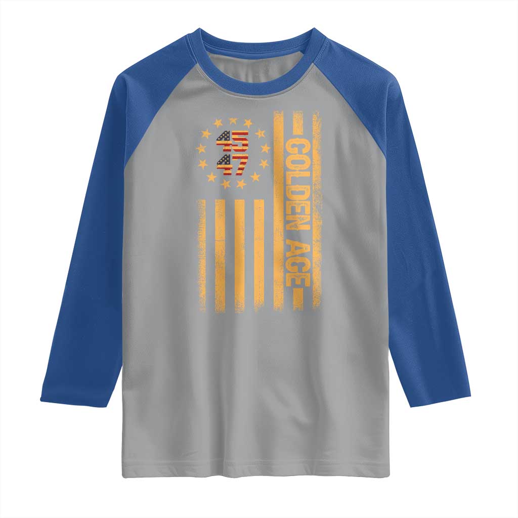 Trump 2025 Raglan Shirt New Golden Age Of America 47th President TS02 Sport Gray Royal Print Your Wear