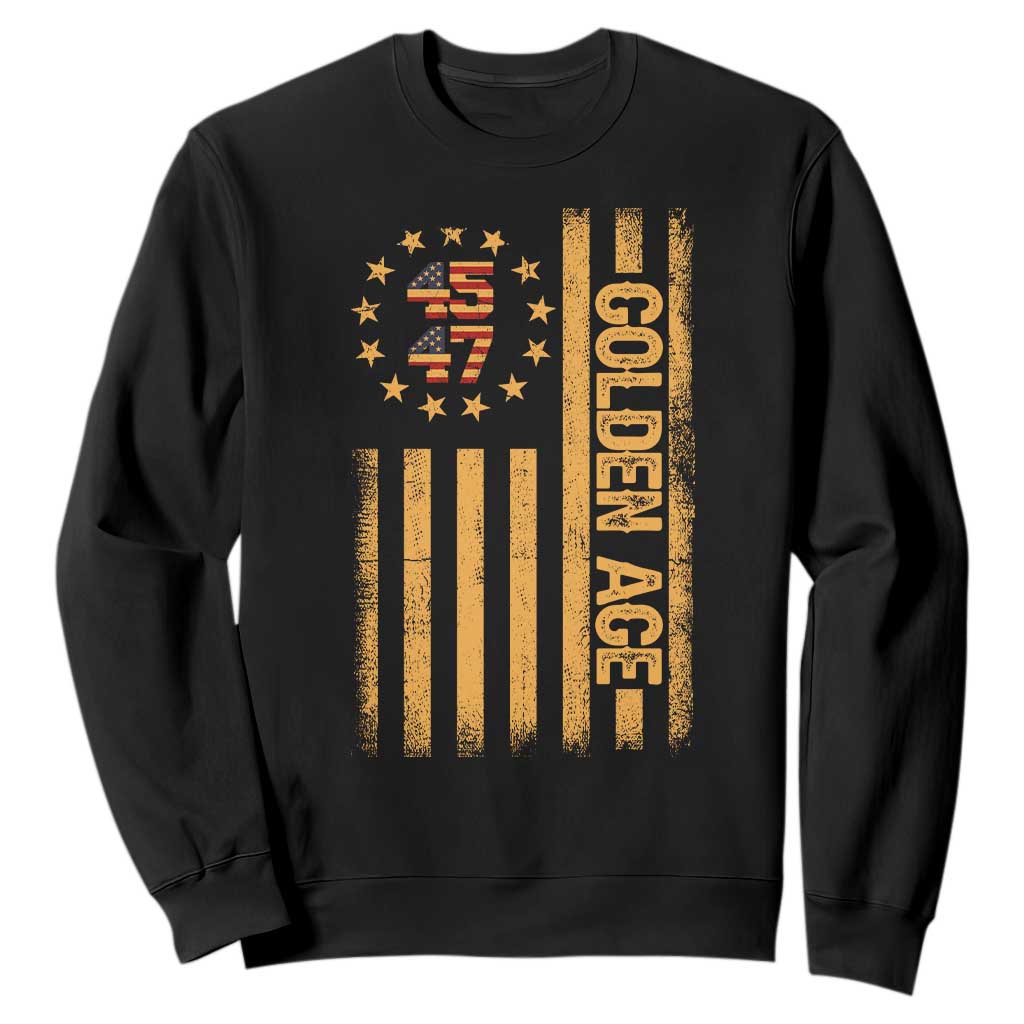 Trump 2025 Sweatshirt New Golden Age Of America 47th President TS02 Black Print Your Wear