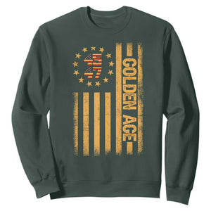 Trump 2025 Sweatshirt New Golden Age Of America 47th President TS02 Dark Forest Green Print Your Wear