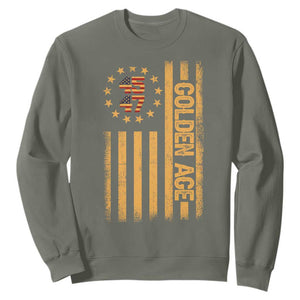 Trump 2025 Sweatshirt New Golden Age Of America 47th President TS02 Military Green Print Your Wear