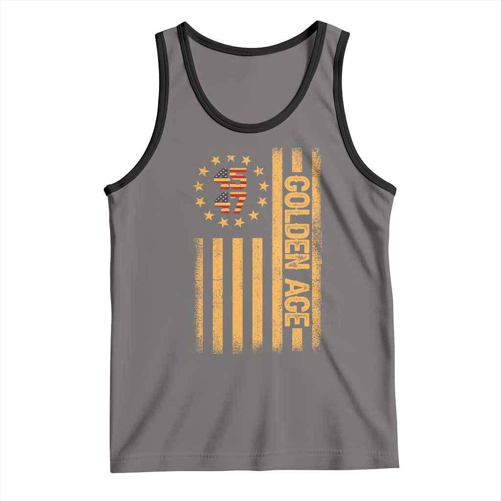 Trump 2025 Tank Top New Golden Age Of America 47th President TS02 Deep Heather Black Print Your Wear