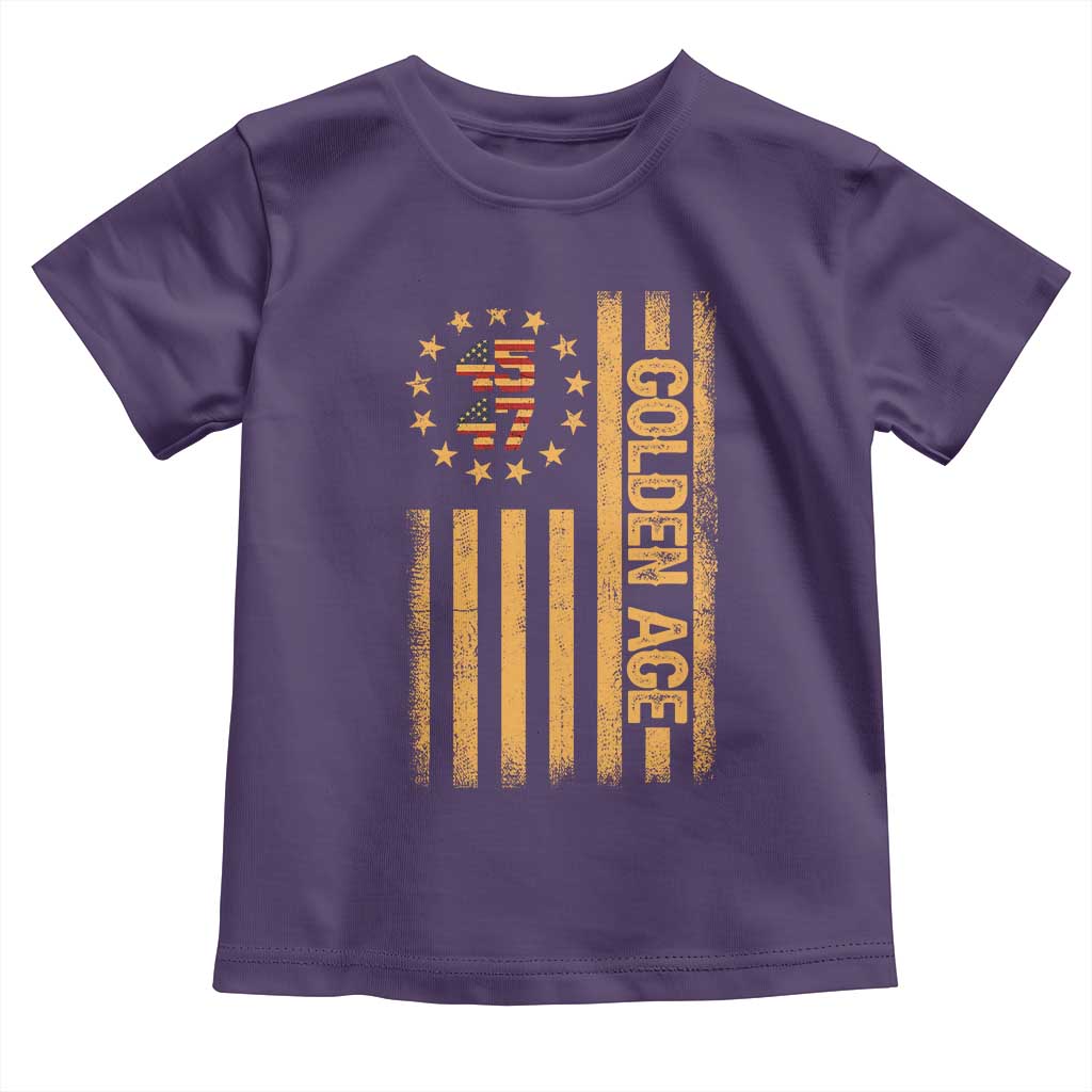 Trump 2025 Toddler T Shirt New Golden Age Of America 47th President TS02 Purple Print Your Wear