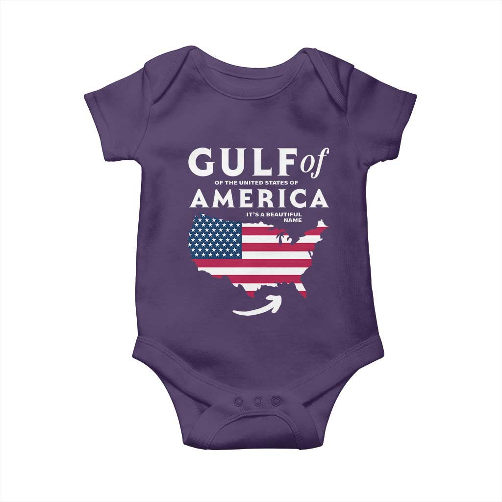Trump America's Gulf Baby Onesie Gulf Of The Usa American Flag Pride Patriotic TS02 Purple Print Your Wear