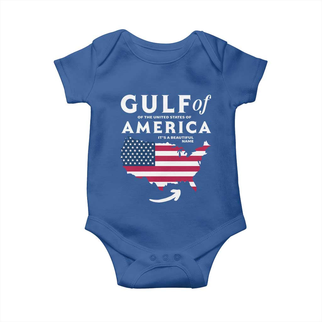 Trump America's Gulf Baby Onesie Gulf Of The Usa American Flag Pride Patriotic TS02 Royal Blue Print Your Wear