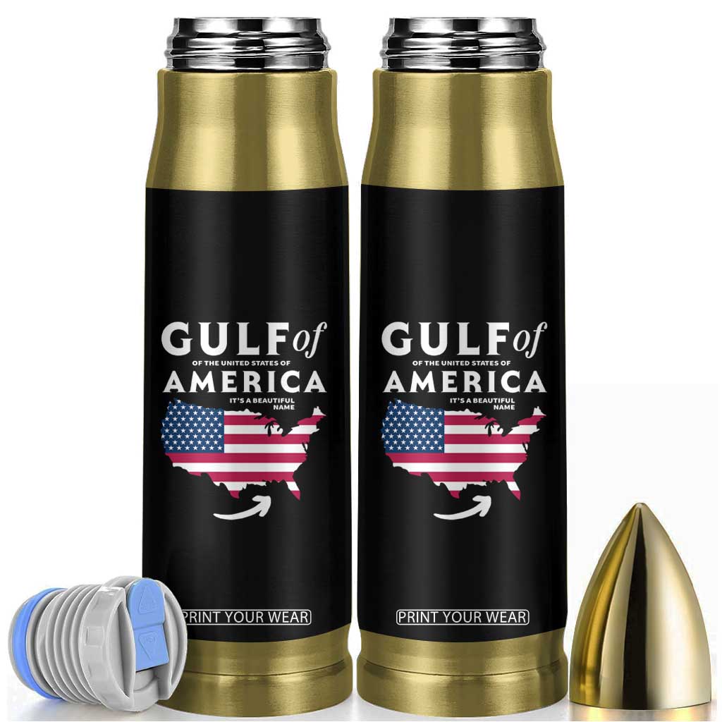 Trump America's Gulf Bullet Tumbler Gulf Of The Usa American Flag Pride Patriotic TS02 Black Print Your Wear
