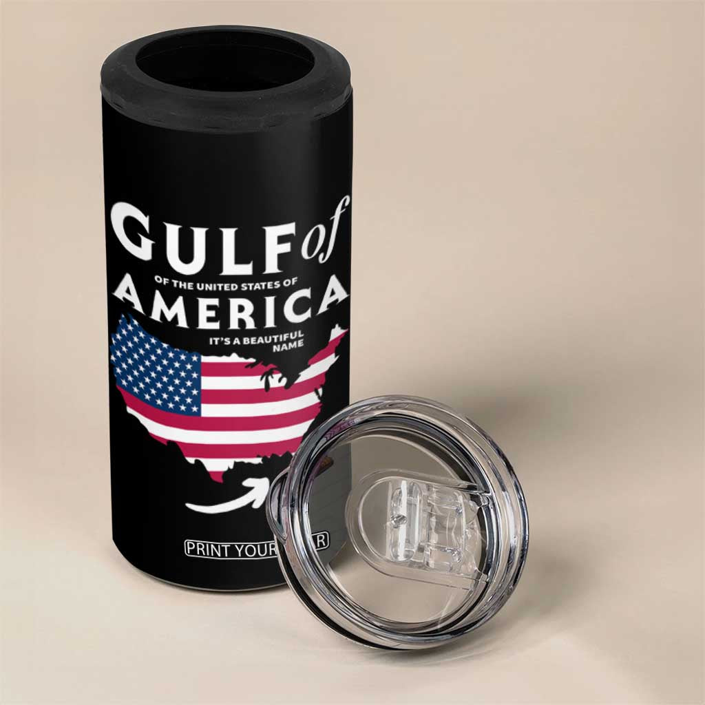 Trump America's Gulf 4 in 1 Can Cooler Tumbler Gulf Of The Usa American Flag Pride Patriotic TS02 Print Your Wear