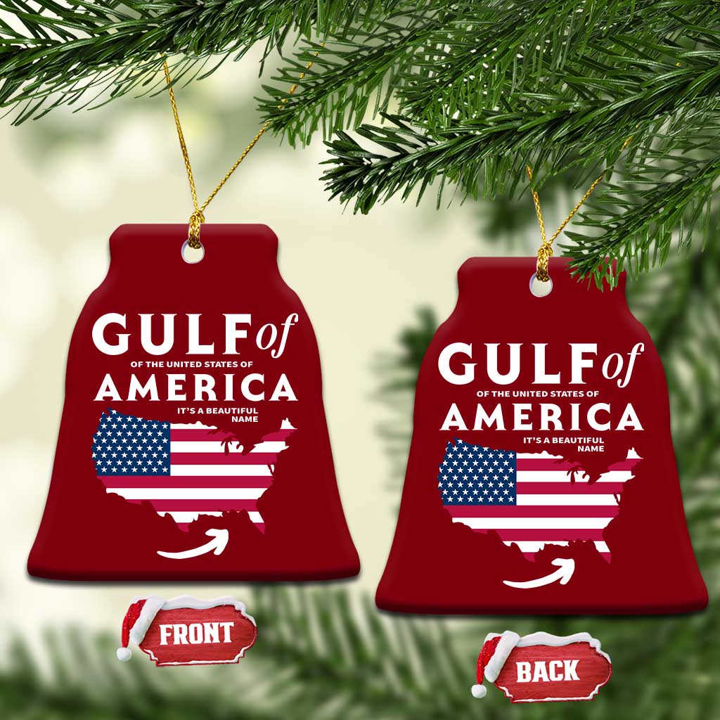 Trump America's Gulf Ceramic Ornament Gulf Of The Usa American Flag Pride Patriotic TS02 Print Your Wear