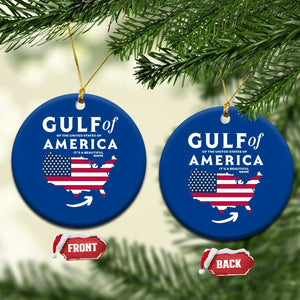 Trump America's Gulf Ceramic Ornament Gulf Of The Usa American Flag Pride Patriotic TS02 1pc Blue Print Your Wear