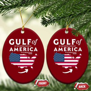 Trump America's Gulf Ceramic Ornament Gulf Of The Usa American Flag Pride Patriotic TS02 Print Your Wear