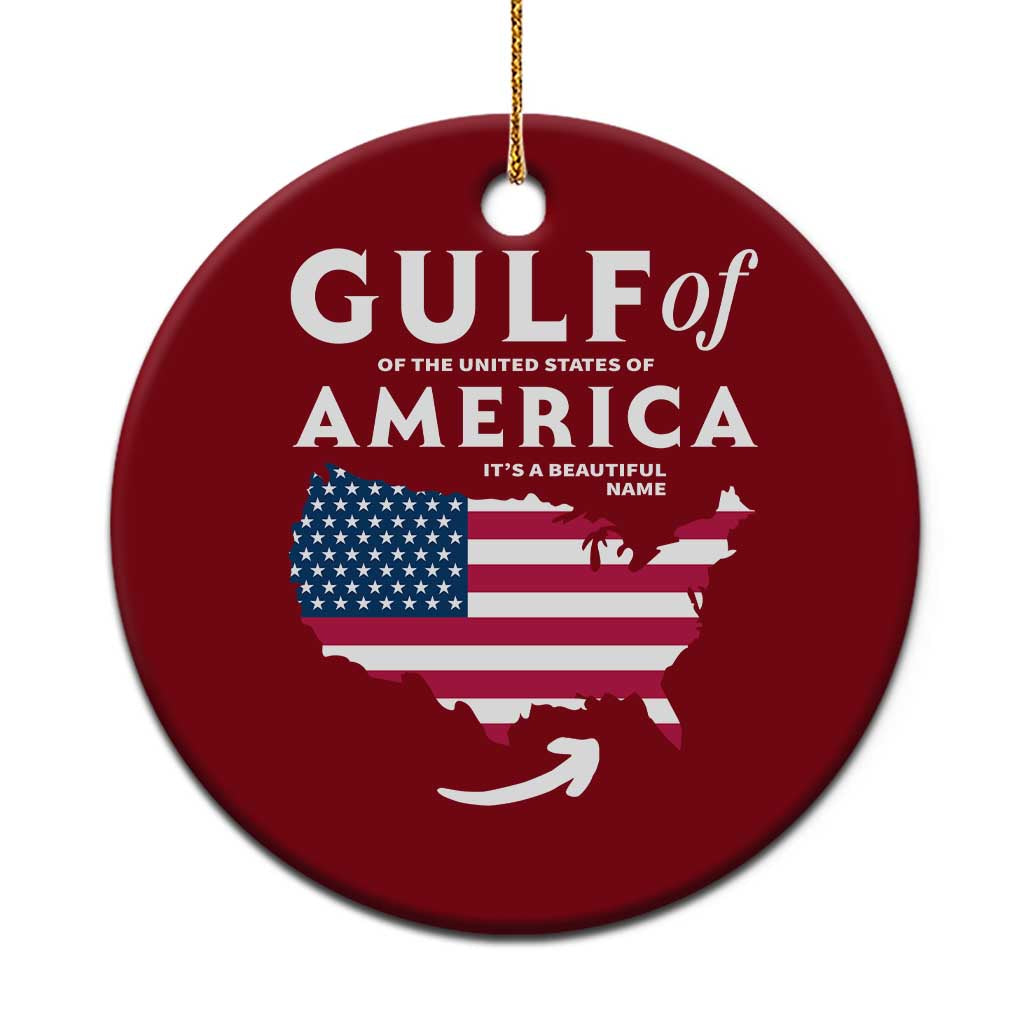 Trump America's Gulf Ceramic Ornament Gulf Of The Usa American Flag Pride Patriotic TS02 1pc Red Print Your Wear