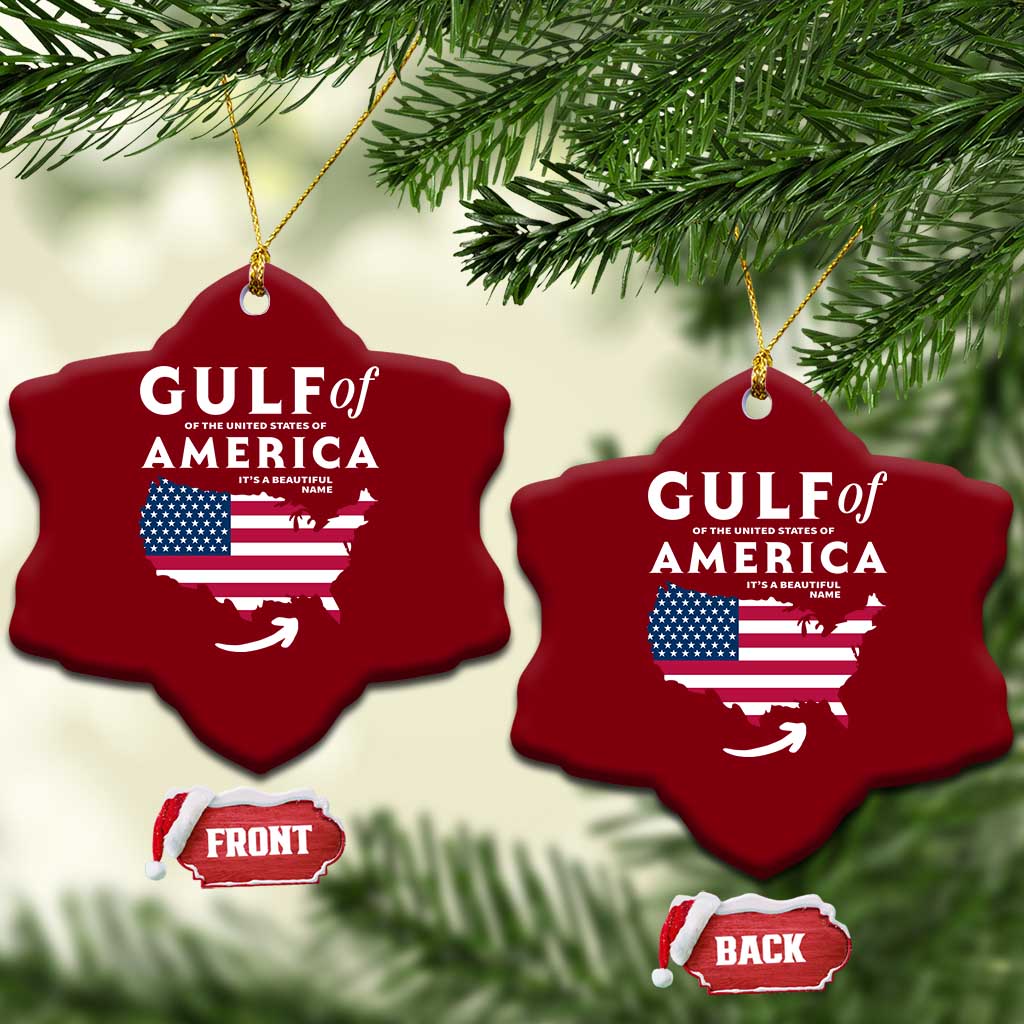 Trump America's Gulf Ceramic Ornament Gulf Of The Usa American Flag Pride Patriotic TS02 Print Your Wear