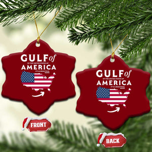 Trump America's Gulf Ceramic Ornament Gulf Of The Usa American Flag Pride Patriotic TS02 Print Your Wear