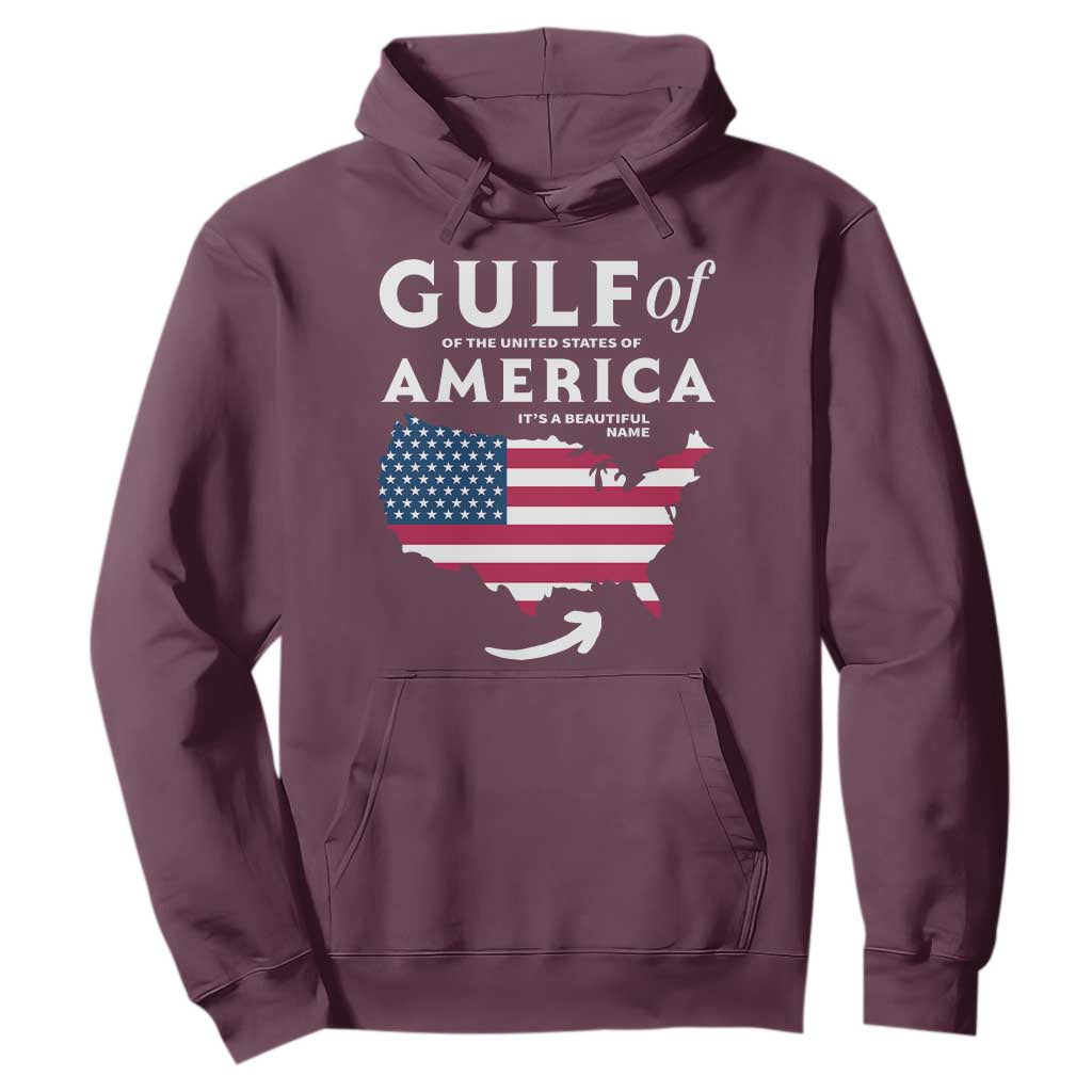 Trump America's Gulf Hoodie Gulf Of The Usa American Flag Pride Patriotic TS02 Maroon Print Your Wear