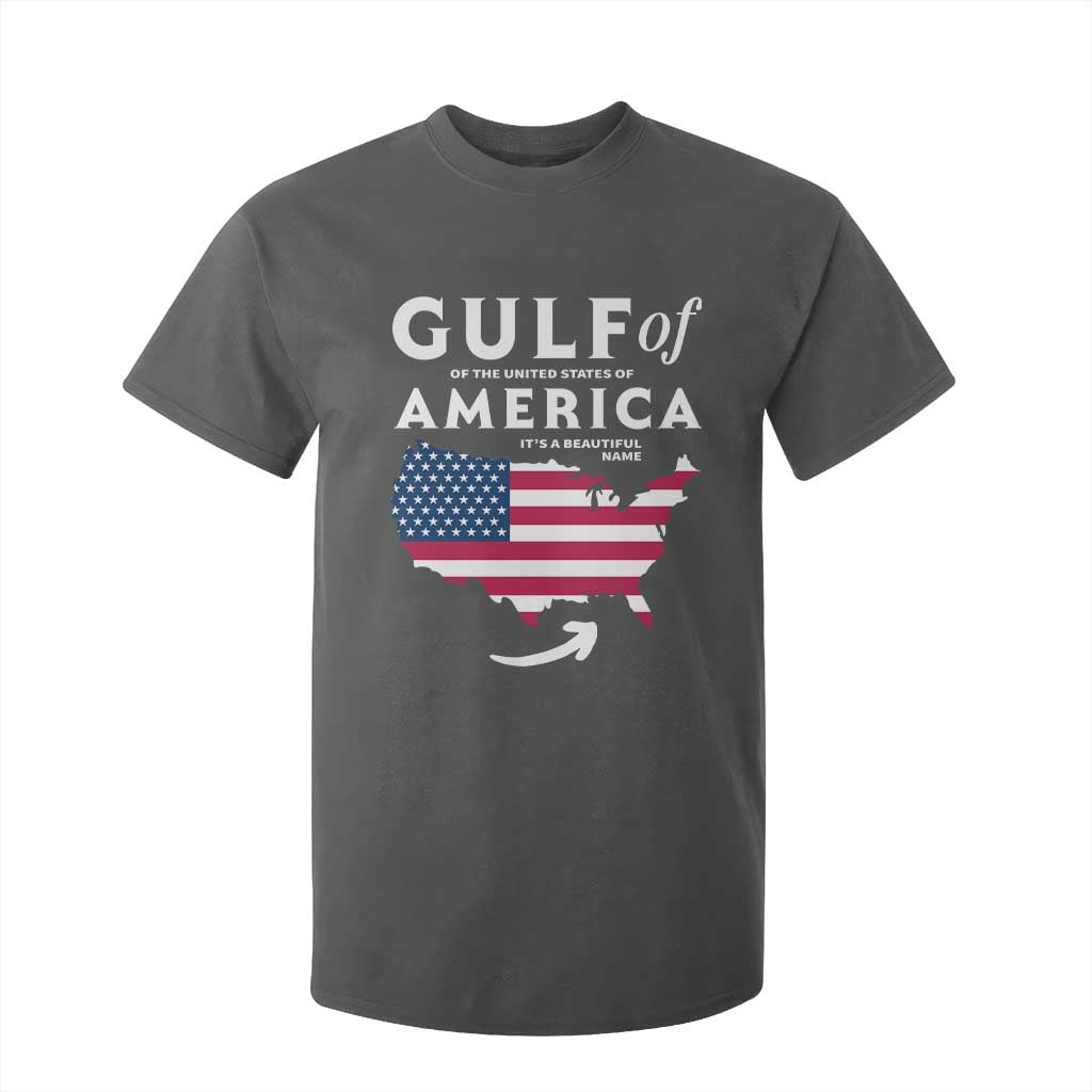 Trump America's Gulf T Shirt For Kid Gulf Of The Usa American Flag Pride Patriotic TS02 Dark Heather Print Your Wear