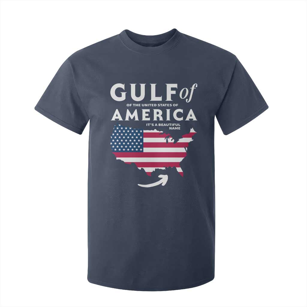 Trump America's Gulf T Shirt For Kid Gulf Of The Usa American Flag Pride Patriotic TS02 Navy Print Your Wear