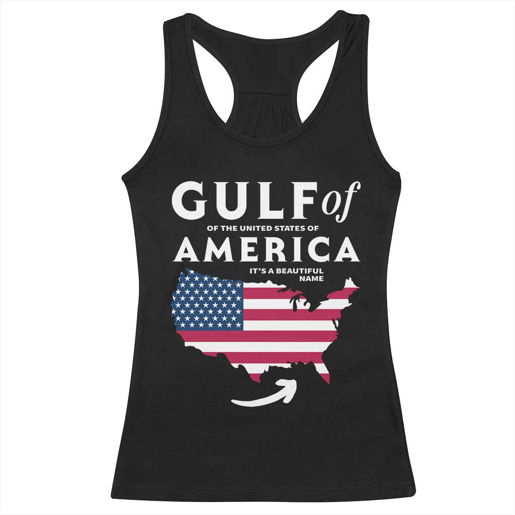 Trump America's Gulf Racerback Tank Top Gulf Of The Usa American Flag Pride Patriotic TS02 Black Print Your Wear